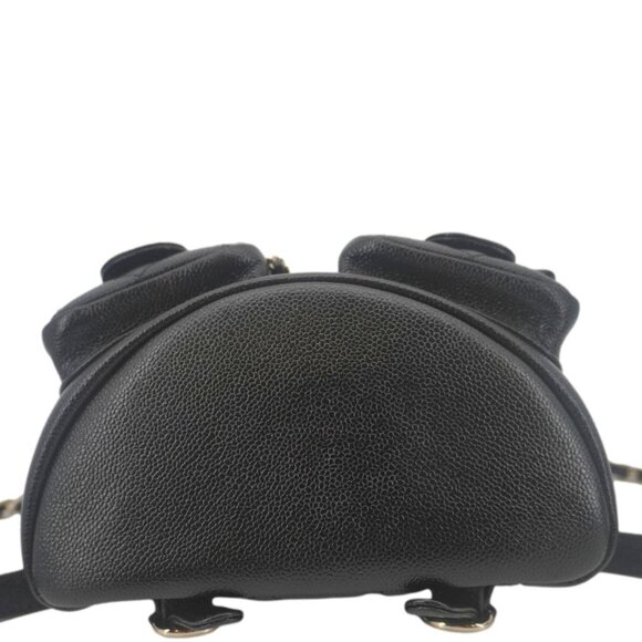 Chanel  Duma Pockets Small Quilted Caviar Leather Drawstring Backpack Black - Picture 8 of 14